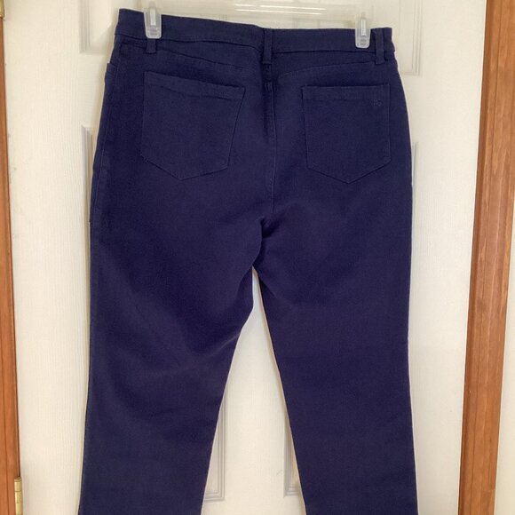 Utility Jeans Blue Susan Graver Regular Stretch Twill Ankle Length & Ankle Zip - Picture 4 of 9